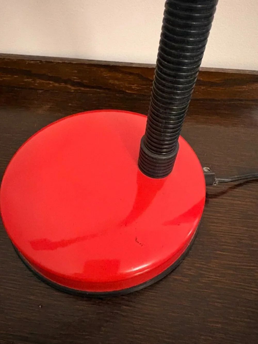 Vintage Italian Red Veneta Lumi Lamp